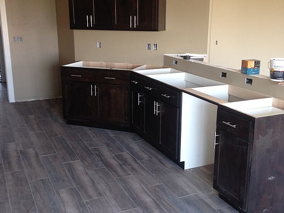 cabinets, wall color & tile