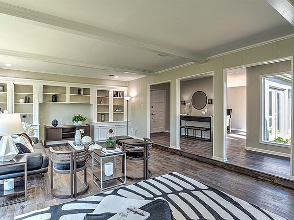 View from the Family Room to the Foyer, Dining Room and Kitchen