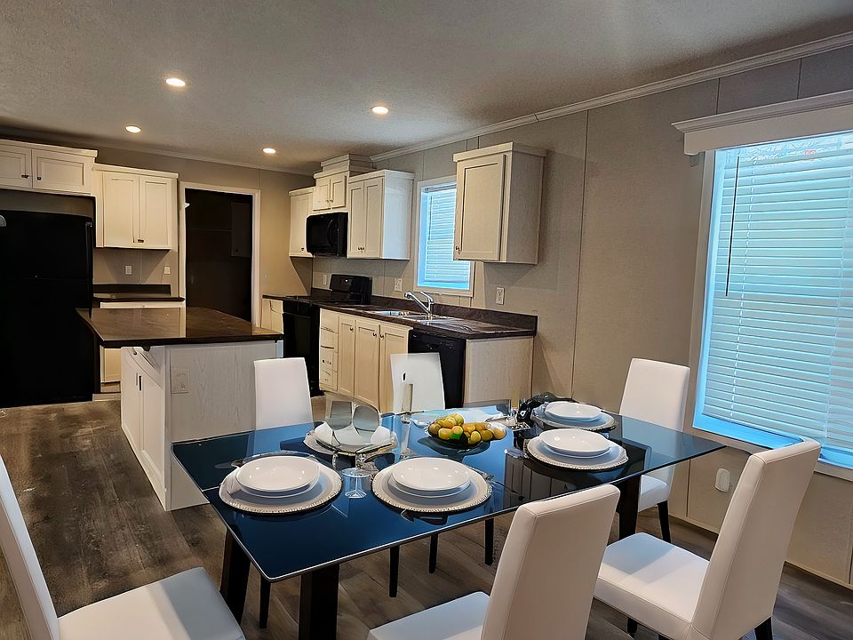 Kitchen dining staged