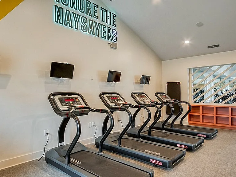 Elevate your workout experience in this state-of-the-art fitness facility.
