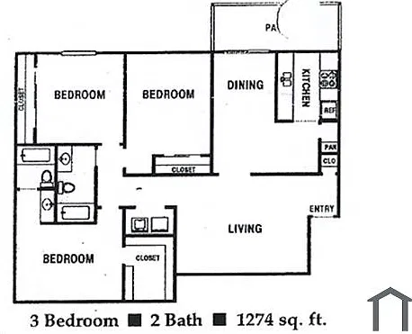 3 bed, 1274 sqft, $1,095 — Photo 2