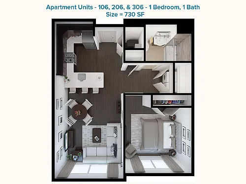 Floor plan 1 Bed 1 Bath