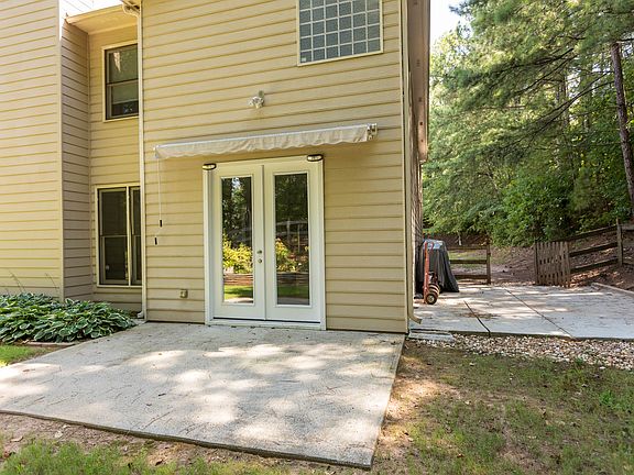 Backyard, fenced in.