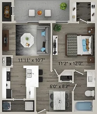 One Bedroom One Bath Floor Plan One Bedroom One Bath Floor Plan