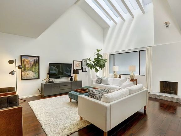 Living room with fireplace