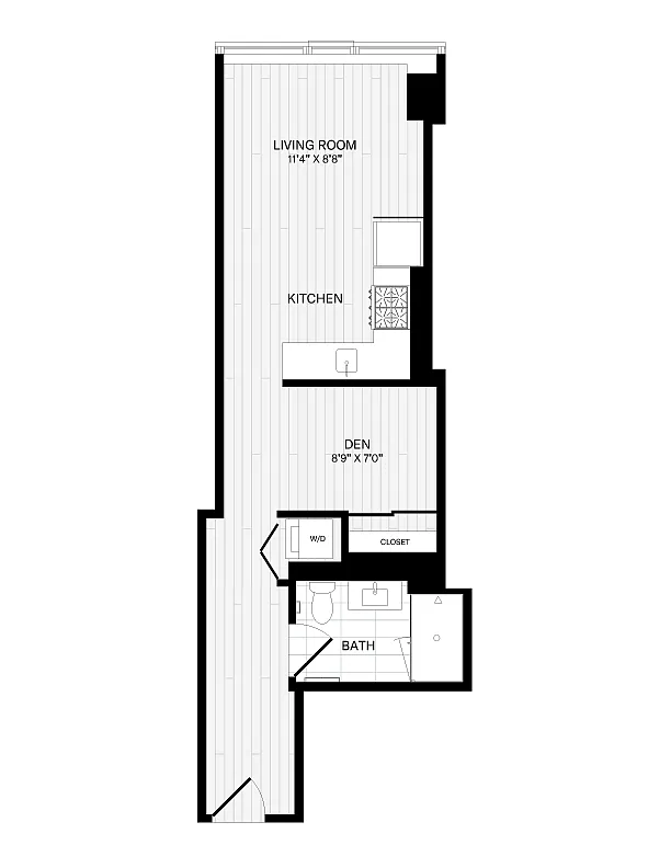 Floor plan Studio-1A-5B