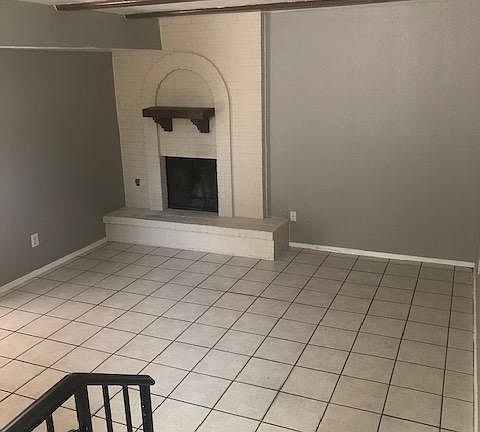 living room with fireplace