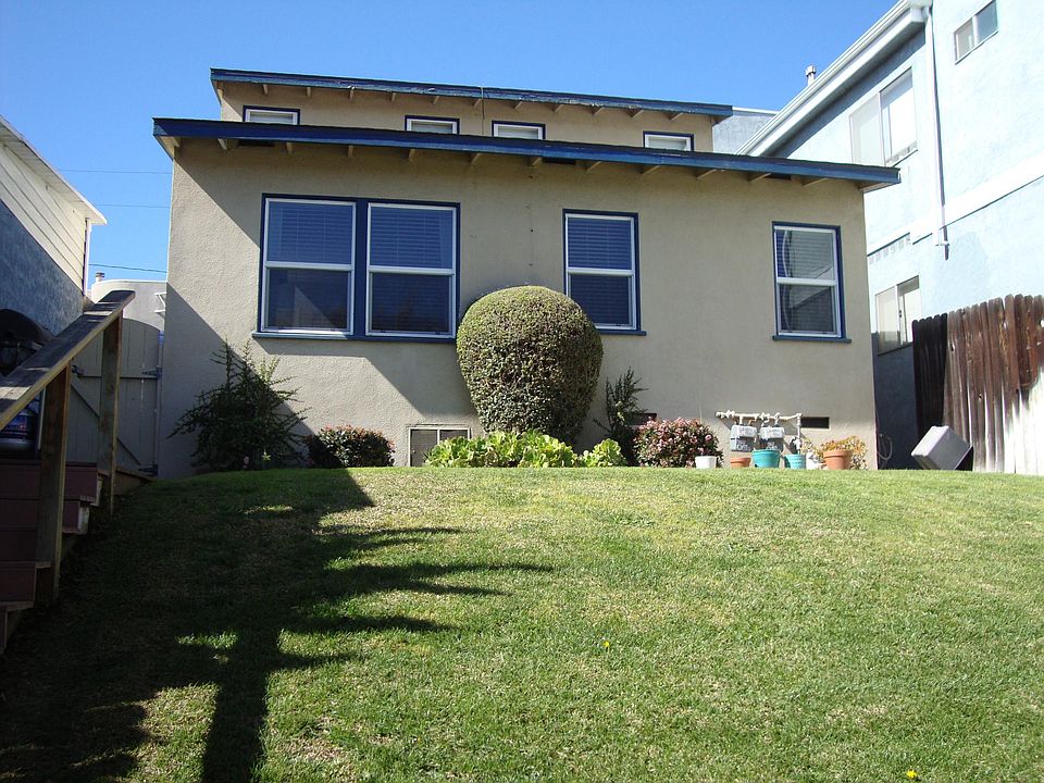 Back yard looking at house