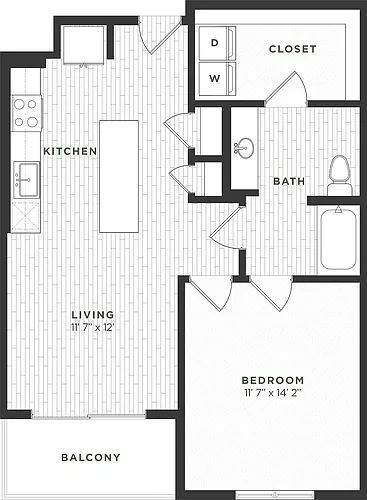 Floor plan 1B ANSI