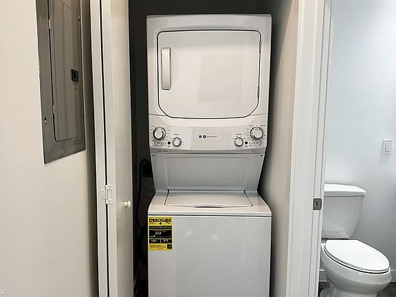 washer and dryer inside each unit