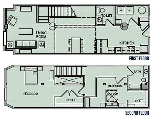 Floor plan 2 Bedroom - Unit 711
