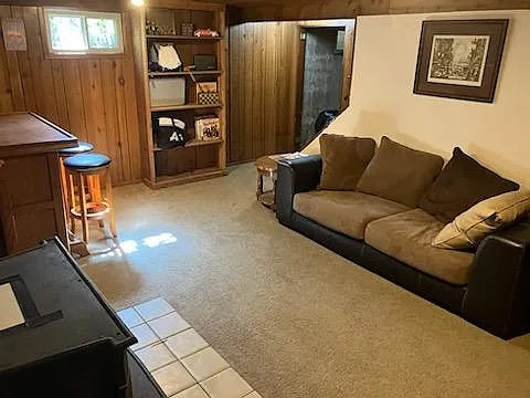Basement view looking at laundry room