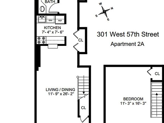 2nd image of 301 W 57th St APT 2A