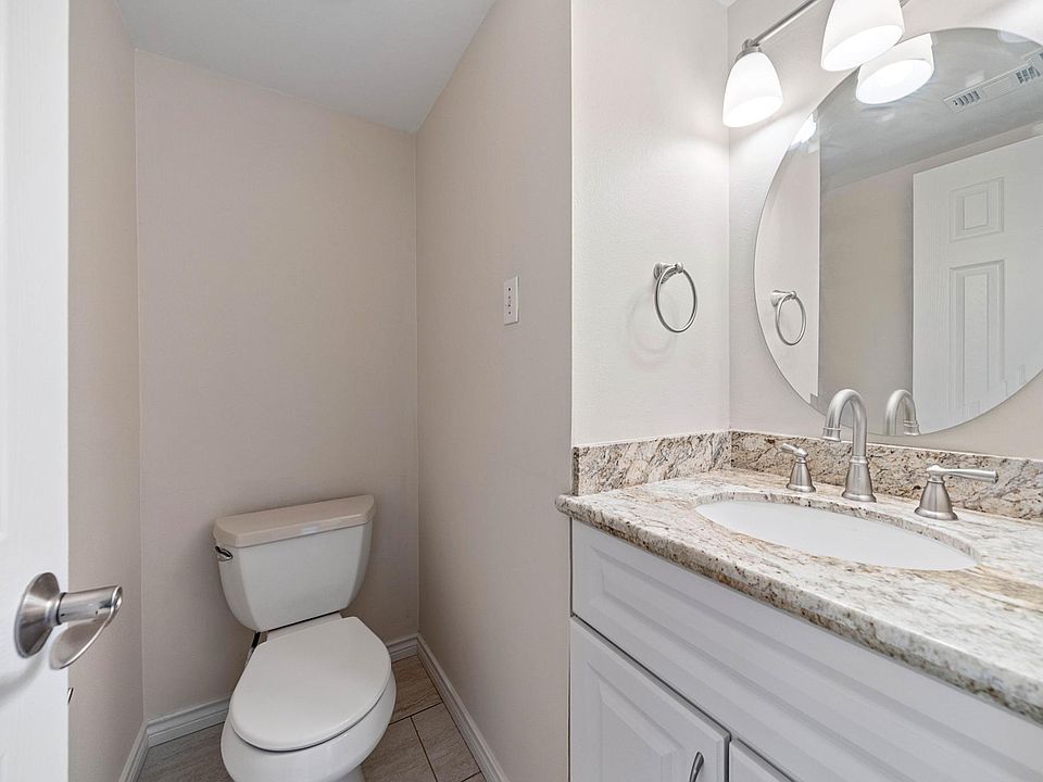 Remodeled Social Bathroom with Granite Countertop