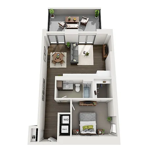 Floor plan 1X1 A