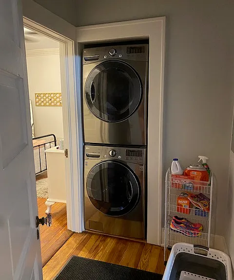 Laundry Area: Washer and dryer are included. There is also a door that leads to outside in this area and another door that leads to the kitchen for ease of access.