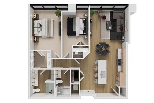 Floor plan 2 Bedroom Apartment