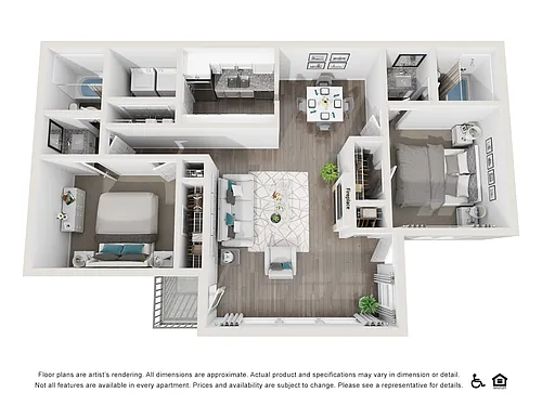 Floor plan 2 X 2 L Renovated