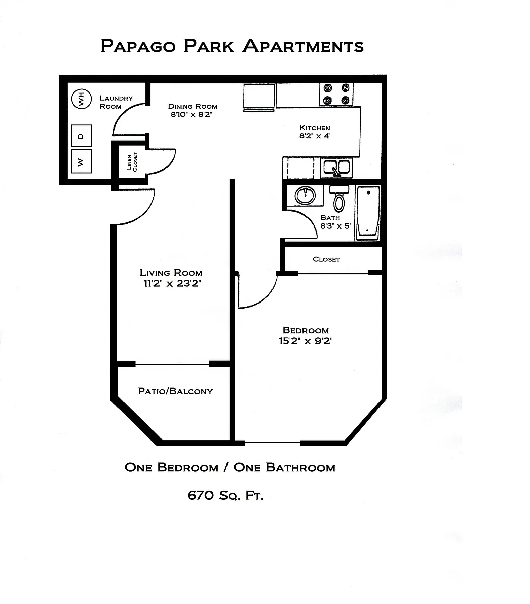 Floor plan One Bedroom