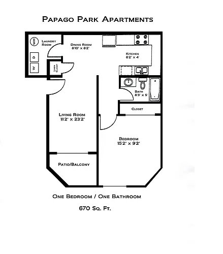 Floor plan One Bedroom