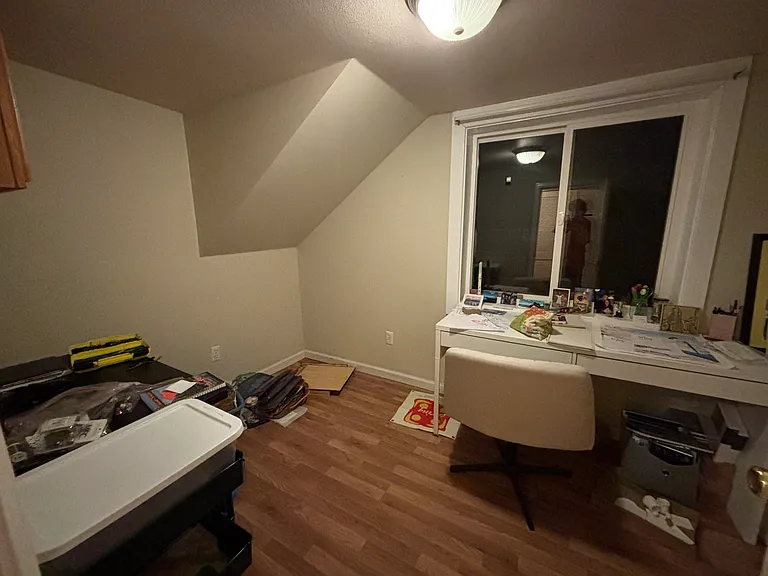 garden-level bedroom/office