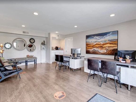 Modern clubhouse and leasing office with updated interiors