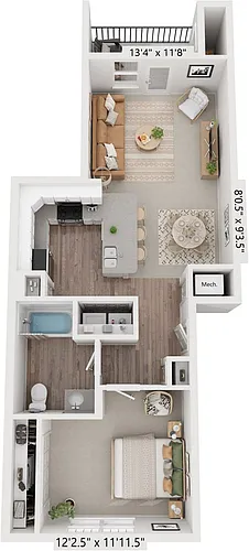 Floor plan One Bedroom