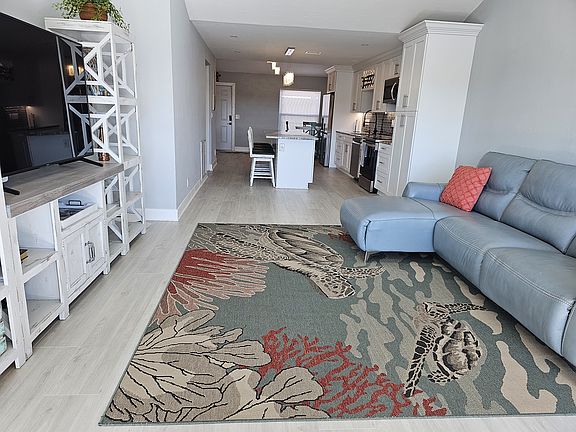 All open from kitchen to windows.