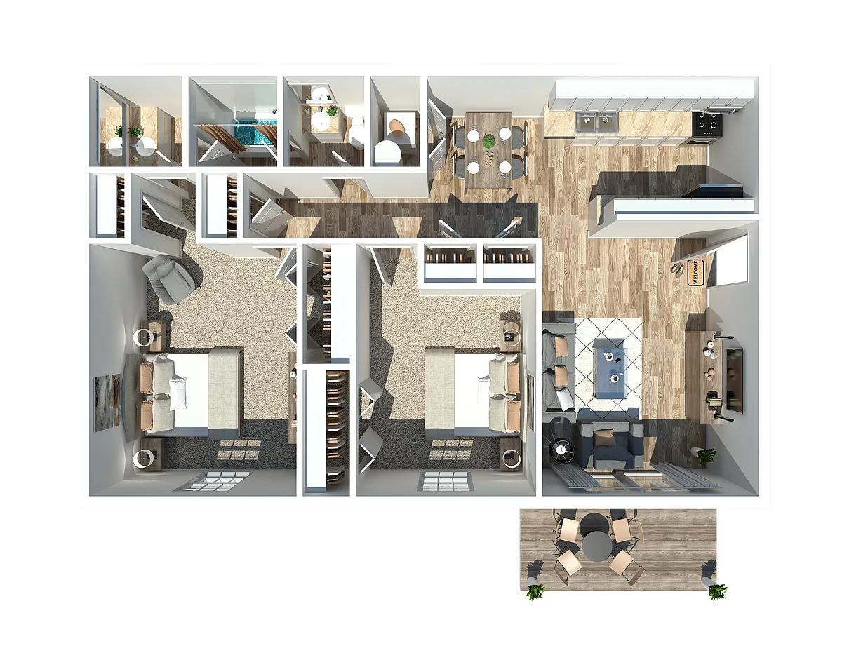 Floor plan Two Bedroom