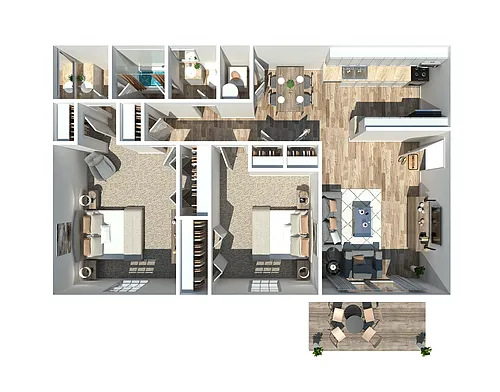 Floor plan Two Bedroom