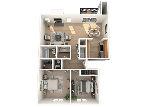 Floor plan Two Bed One Bath
