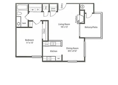 Floor plan 1X1