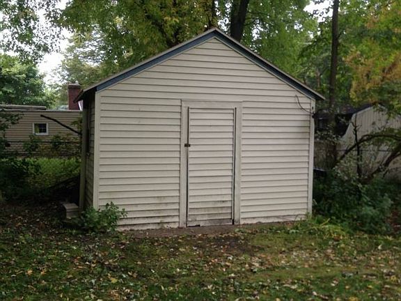 Large shed provides tons of storage.