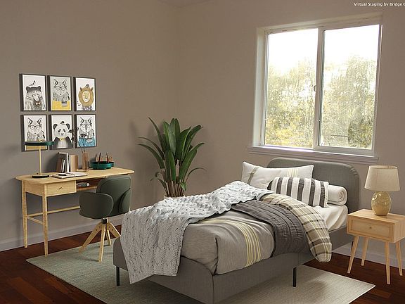 Bedroom 
Virtually staged 