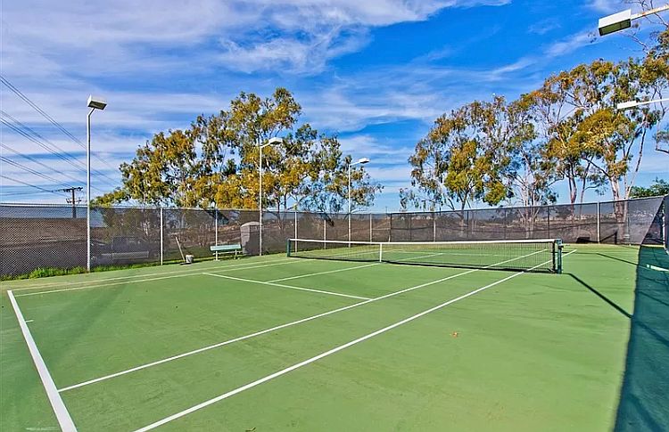 community tennis court.