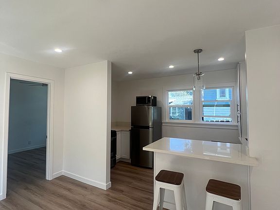 Newly remodeled open floor plan living room and kitchen