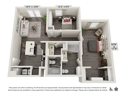 Floor plan 2 Bedrooms 973