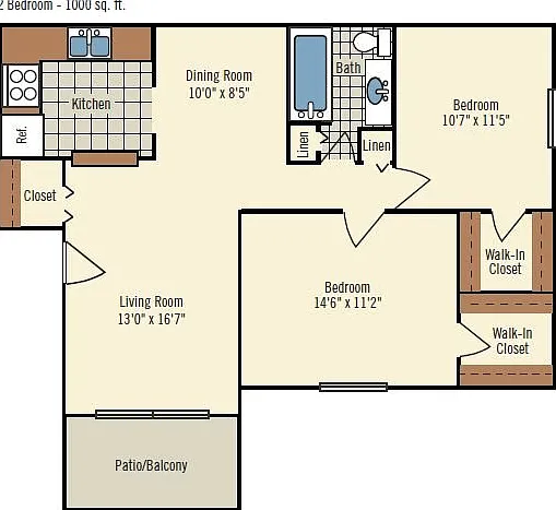 2 Bedroom 2 Bedroom