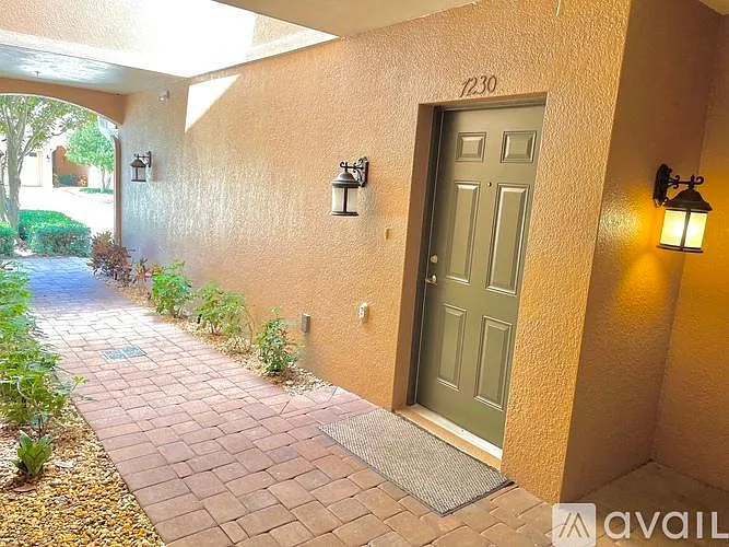 Front door to foyer