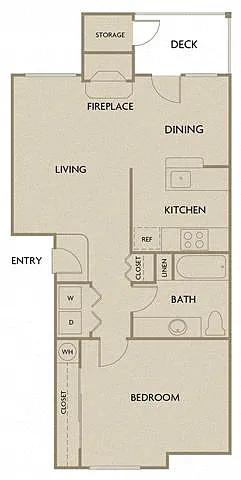 Floor plan ONE BEDROOM