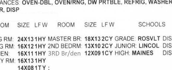 Rm sizes & floor covering