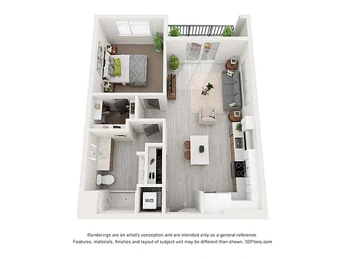 Floor plan 1X1 A2