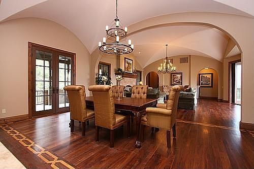 Dining Room With Soaring Ceilings