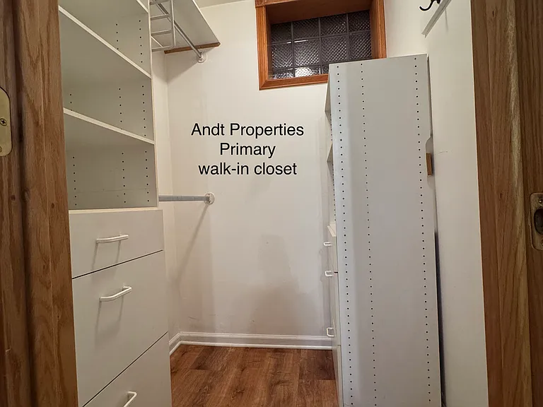 primary walk in closet (one of two closets in primary)