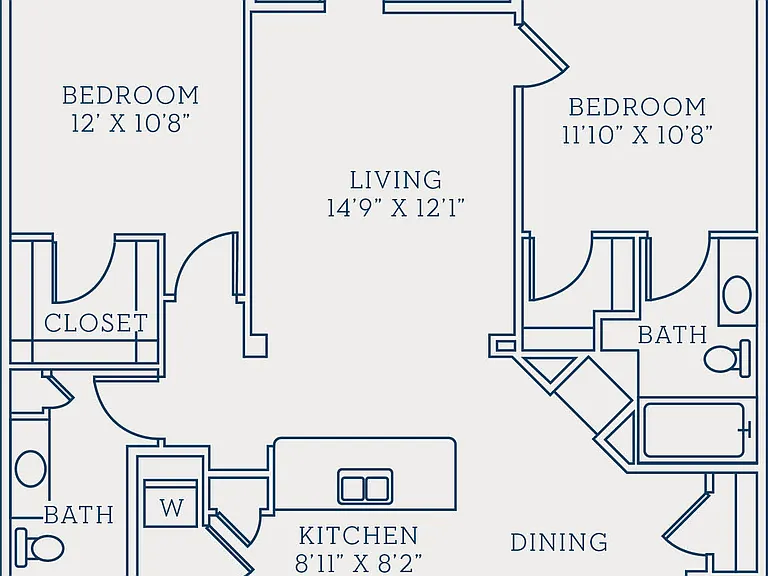 Circa Uptown - C1 - 2 Beds - 2 Baths - 1099 Sq. ft.