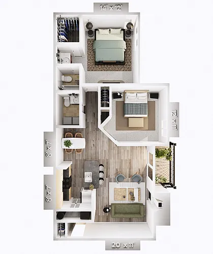 Floor plan Dogwood Apartment