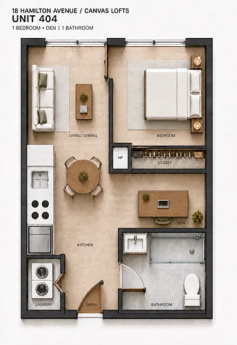 Floor plan 1 + Den (BF)