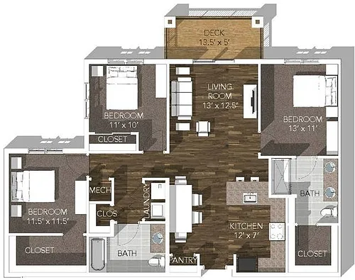 Floor plan 3 Bedroom