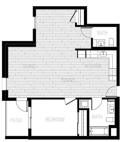 Floor plan 1x2C