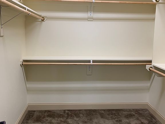 Master closet, has shelf